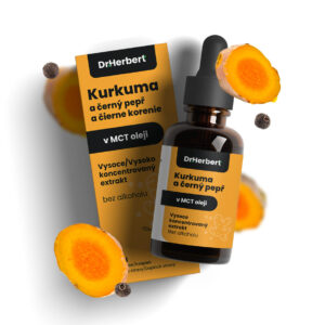 Dr. Herbert – Přírodní bylinné kapky s extrakty z Kurkumy a Černého Pepře v MCT oleji 10 ml